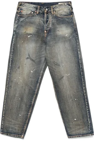 Evisu Forvaskede jeans med 7-lommedesign