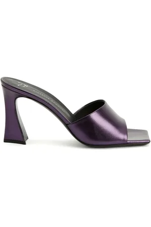 Giuseppe Zanotti Solhene 85mm mules i lakeret læder