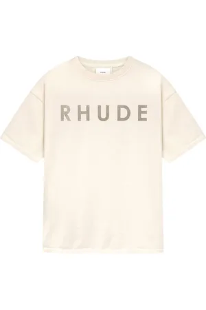 Rhude T-shirt med slitageeffekt