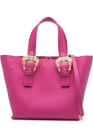 VERSACE Tote i læder med logospænde