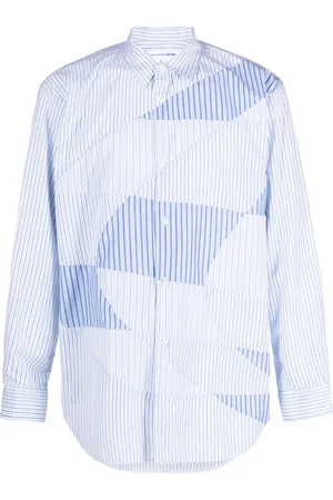 Comme des Garçons Skjorte med lange ærmer og stribet panel