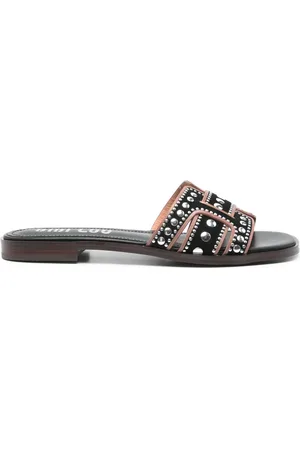 Bibi Lou Flade sandaler med nitteudsmykning