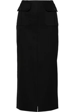 Chloé Lang gabardine-nederdel