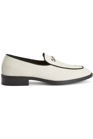 Giuseppe Zanotti Loafers i læder med slangeskindseffekt