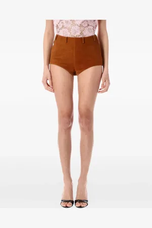 Self-Portrait Korte shorts i ruskind