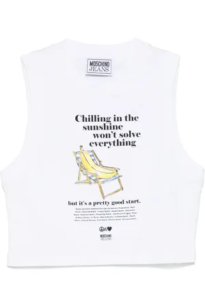 Moschino Cropped top med tryk