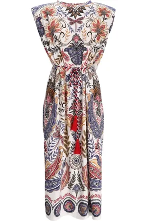 Farm Rio Mellemlang blomstret Boho Glam kjole