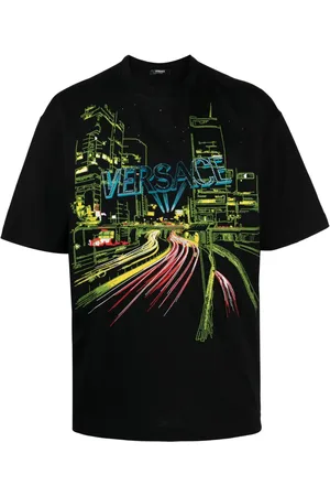 VERSACE T-shirt med City Lights-broderi