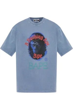A Bathing Ape T-shirt med rhinstensudmykket batiktryk
