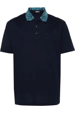 VERSACE Polo med glaskrystaludsmykning