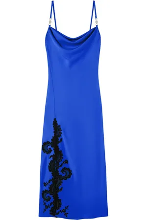 VERSACE Mellemlang barok-blondekjole i satin