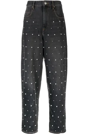Marant Etoile Corsy jeans med perleudsmykning