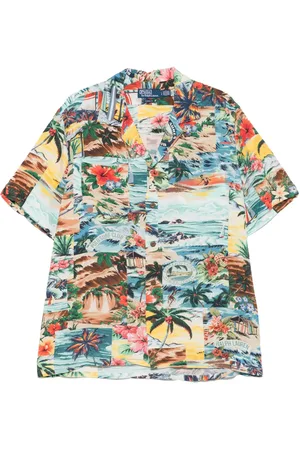 Ralph Lauren Camp-skjorte med patchwork-tryk
