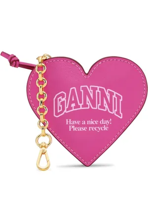 Ganni Funny Heart pung med logotryk