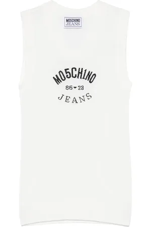 Moschino Intarsiastrikket tanktop med logo