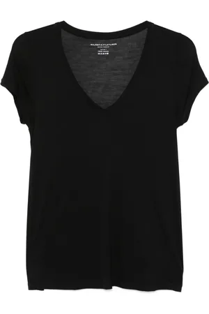 Majestic T-shirt med V-hals