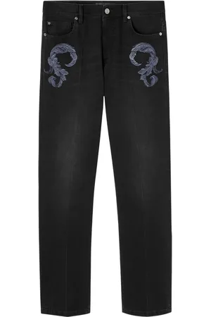 VERSACE Jeans med lige ben og mellemhøj talje og broderet logo