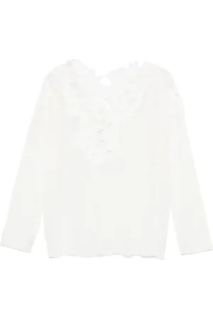 ERMANNO SCERVINO Sweater med blomstrede blonder