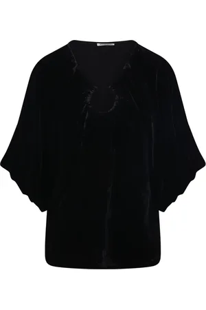 By Malene Birger Loela bluse i fløjl med flagermusærmer