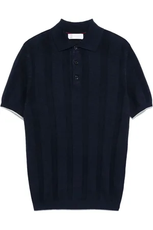 Brunello Cucinelli Ribstrikket polo