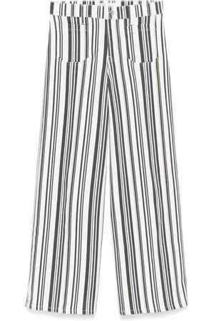 Frame Højtaljede jeans med brede ben og striber