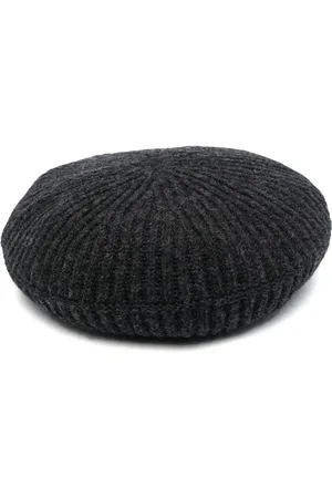 Ganni Ribbet beret i strik