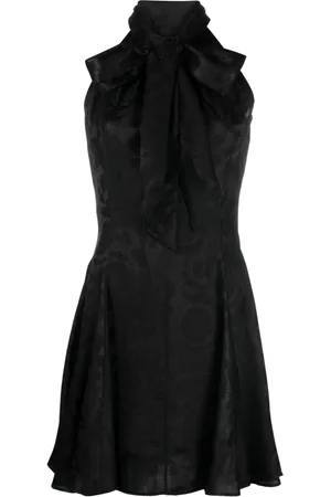 VERSACE Kort satin-kjole i Barocco-jacquard