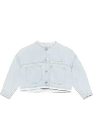 Il gufo Denimjakke med broderet logo