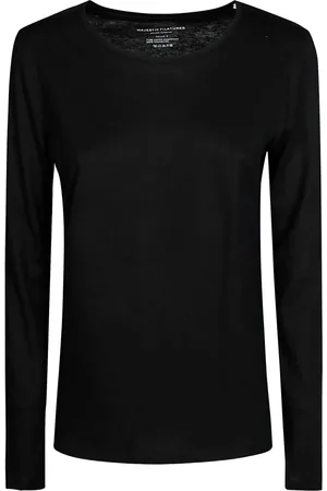 Majestic T-shirt i kashmir- og bomuldsblanding