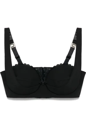 Elisabetta Franchi Bh-top i crepe med takket broderi