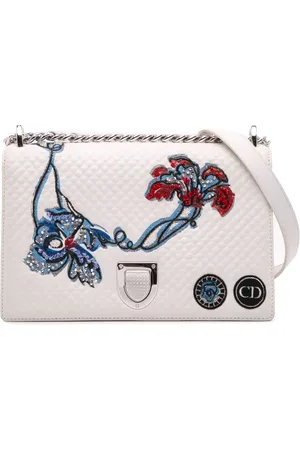 Dior Mellemstor broderet Diorama Flap crossbody-taske fra 2015