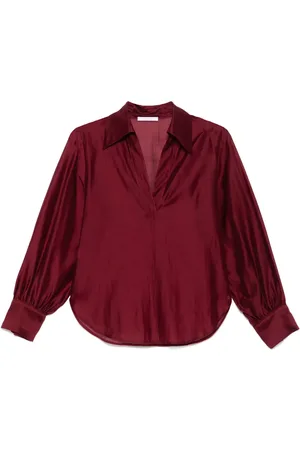 CENERE GB Bluse med V-hals