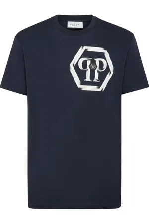 Philipp Plein T-shirt med sekskantet logo
