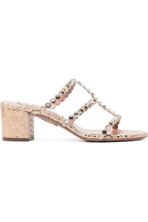 Aquazzura 55 mm sandaler med krystaludsmykning
