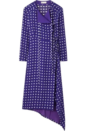 Tory Burch Polkaprikket slå om-kjole