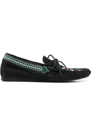 Isabel Marant Broderede loafers i ruskind