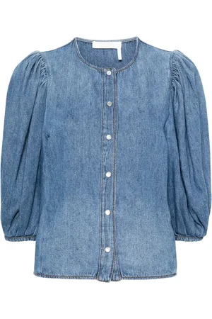 Chloé Skjorte i denim med ballonærmer