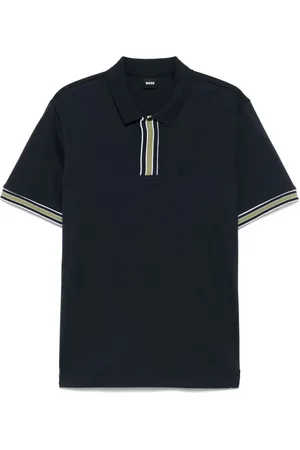 HUGO BOSS Polo med kontrastkantning