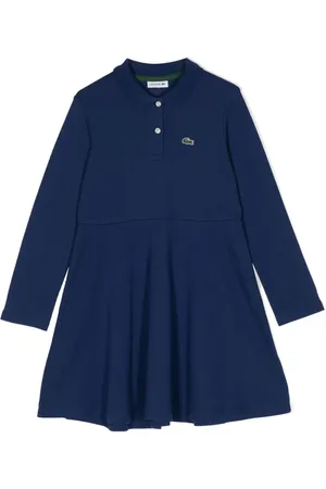 Lacoste Kjole med plisseringer og broderet logo