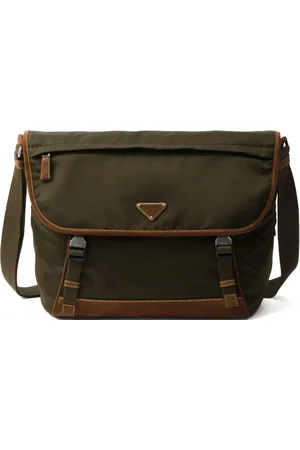 Prada Stor messenger-taske med trekantet logo