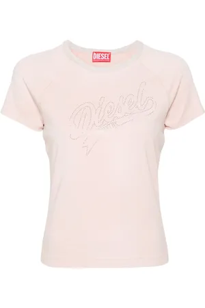 Diesel T-Vincie T-shirt med rhinstenudsmykning