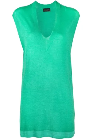 Roberto Collina ærmeløs sweater med v-hals