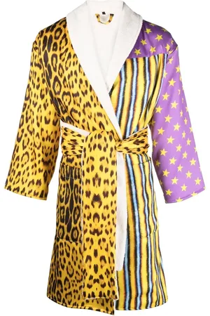 Roberto Cavalli Patchwork-kåbe med leopardtryk