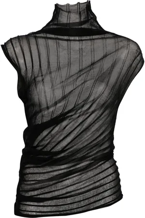 Victoria Beckham Ribstrikket top i let stof