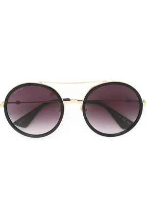 Gucci Runde solbriller med metal-stel