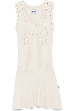 Moschino Ribstrikket kort kjole