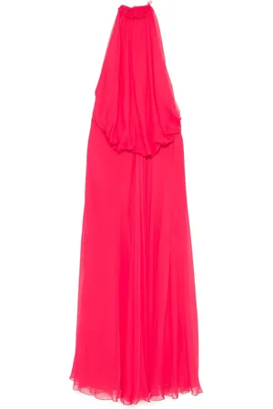 Alberta Ferretti Lang kjole med halterneck