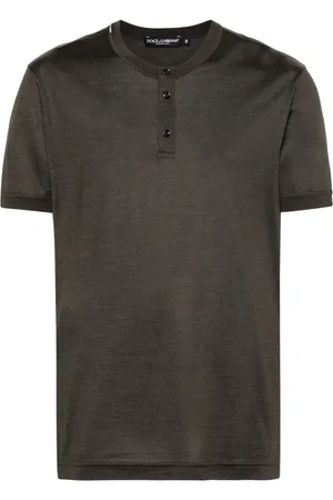 Dolce & Gabbana Henley T-shirt i silke