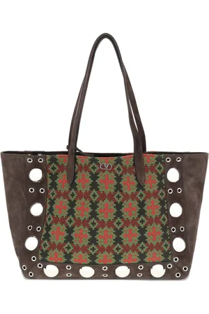VALENTINO GARAVANI Stor Nellcôte skuldertaske i jacquard