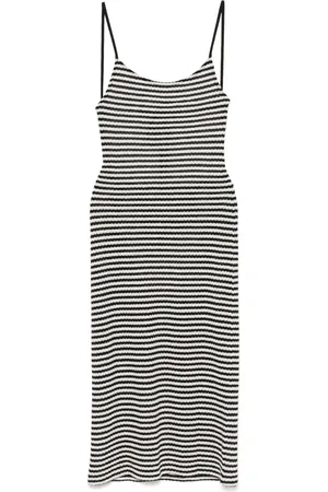 Emporio Armani Mellemlang stribet kjole